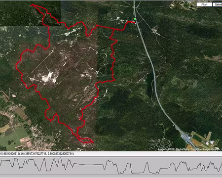 Trace_25_Bosses_1 mai_2011 D'après le GPS : 17,523Km et +889m