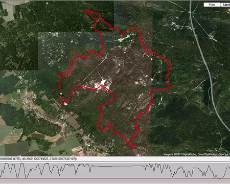 Trace 2011_05_22 25 bosses CAF 16,120 km et +/- 793 m selon le GPS