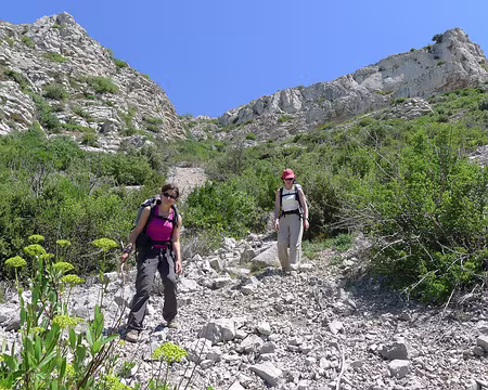 055 Descente dans les pierriers.