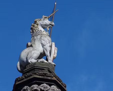 PXL045 La licorne de Mercat Cross, qui est le symbole de l'Ecosse