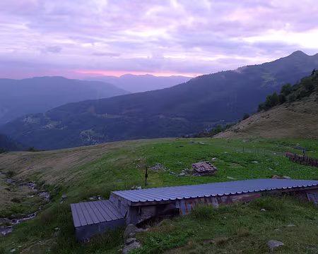 011 Coucher de soleil depuis la cabane des Perrières.