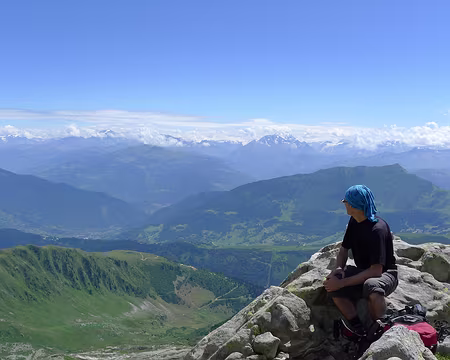 035 Regard sur l'itinéraire de montée.