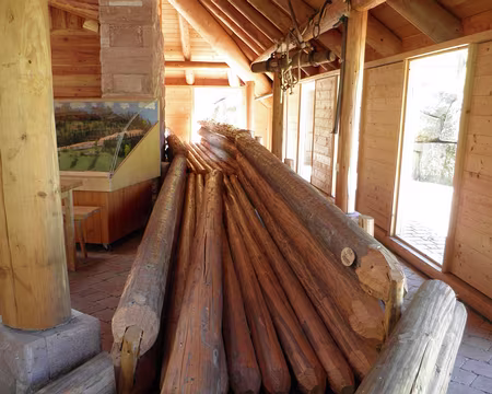 PXL057 le dispositif installé en Forêt Noire pour descendre les troncs de la forêt jusqu'à la Murg puis le Rhin, puis la mer du Nord