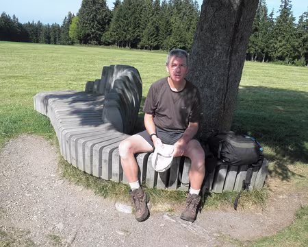 PXL209 nous avons vu aussi beaucoup de bancs publics en forêt ou au bord des sentiers, ici c'est paraît-il un nouveau concept : le Landsitz .