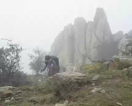 Sur la crête dans la brume Sur la crête dans la brume