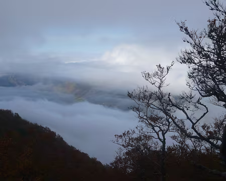 059 Mer de nuage dans le canyon d'Ehujarré.