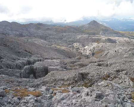 084 Dans le lapiaz de la Pierre-Saint-Martin, à l'assaut du Soum Couy.