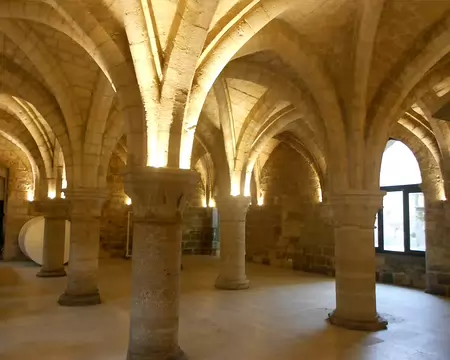 PXL076 Sous l'Hôtel-Dieu, salle gothique qui accueillit les pélerins pour la nuit.