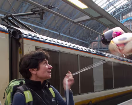 St Pancras, Londres, mars 2012 Françoise arrive directement du Parc Disney