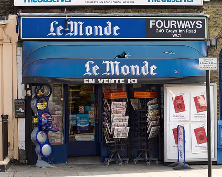 240 Grays Inn Road, Londres, mars 2012 Un coin de France