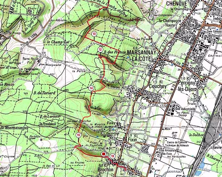 PXL027 itinéraire du samedi : 20 km ; D+ 700m ; D- 600m