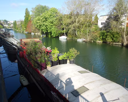 PXL004 Ile St-Germain, péniche arborée.