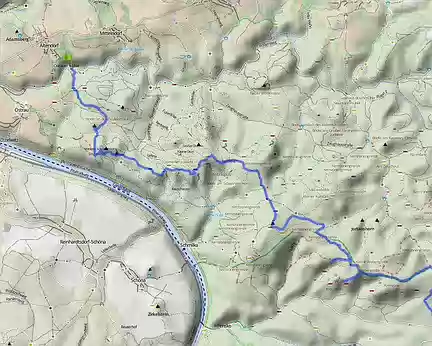 PXL063 parcours J03 d'Ostrauer Muhle (160m) à Mezni Louka (270m) : 19km ; D+ 670m ; D- 560m