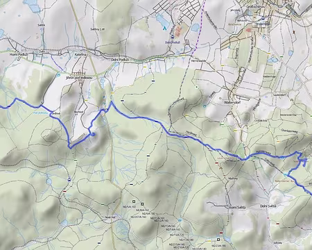 PXL102 parcours J05 de Chribska (370m) à Hain (590m) : 27 km ; D+ 960m ; D- 740m