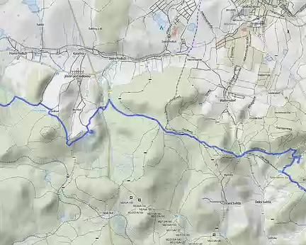 PXL102 parcours J05 de Chribska (370m) à Hain (590m) : 27 km ; D+ 960m ; D- 740m