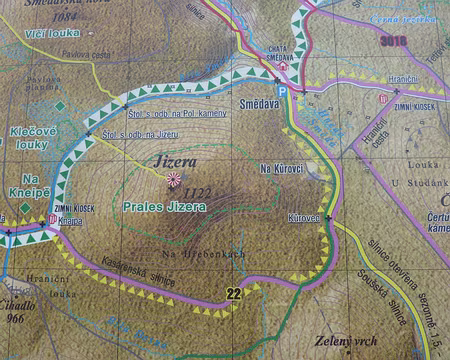 PXL141 en fin d'étape, nous montons au Jizera pour avoir une vue d'ensemble de la région