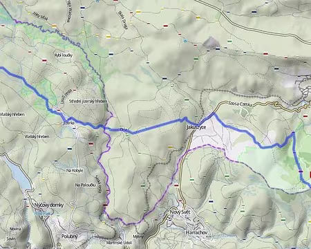 PXL171 parcours J08 de Smedava (850m) à Szrenica (1350m) : 23 km ; D+ 1000m ; D- 500m