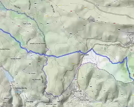 PXL171 parcours J08 de Smedava (850m) à Szrenica (1350m) : 23 km ; D+ 1000m ; D- 500m