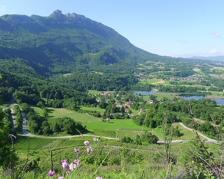 PXL039z1202 Saint-Jean-de-Chevelu et ses lacs, au pied du Mont du Chat.