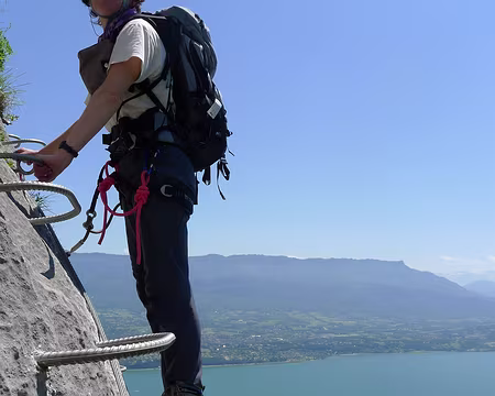 PXL049 Béatrice, dans la via-ferrata du Cornillon.