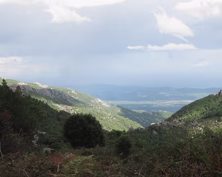 PXL137 Vue vers la plaine de Figari à partir du col du Monaco