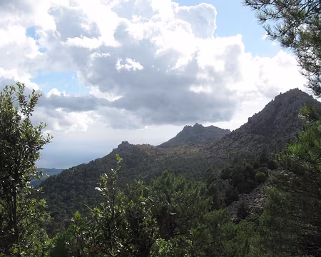 PXL142 Vue vers l'Omu di Cagna dominant la mer