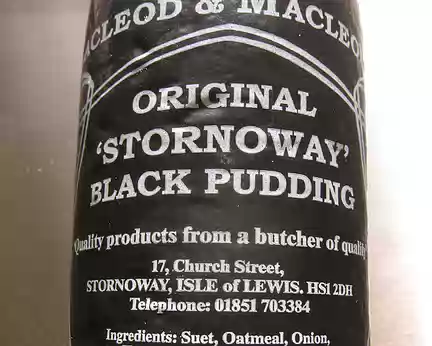 PXL337 Et pour finir quelques produits locaux ! Délicieux Black Pudding de Stornoway…