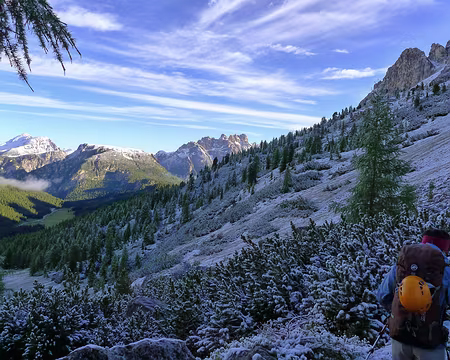 PXL143 J12: Surprise matinale : il a neigé dans la nuit.