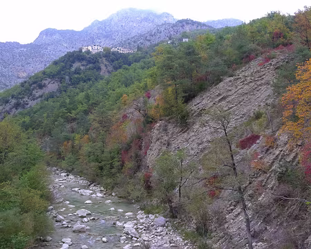 PXL015 L'Esteron et ses rives boisées, en contrebas d'Aiglun.