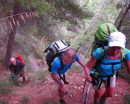 PXL102 Remontée par un sentier en pointillés sur la carte mais bien cairné