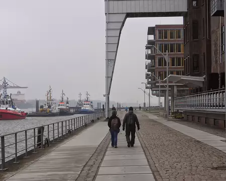 PXL093 les bords de l'Elbe, des remorqueurs, des randonneurs