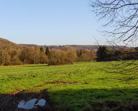 PXL007z1648 Le parc naturel régional de la Haute Vallée de Chevreuse, au fond le Château de la Madeleine.