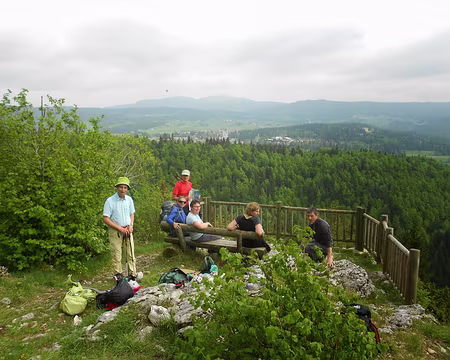 PXL051 Belvédère de la Roche Blanche (1 210 m), Les Rousses et la Dôle, sommet suisse du Jura (1 677 m)