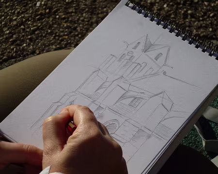 PXL019z1822 Eglise St-Martin dessinée lors de la 59è rando-dessin proposée par Maxime. Merci.