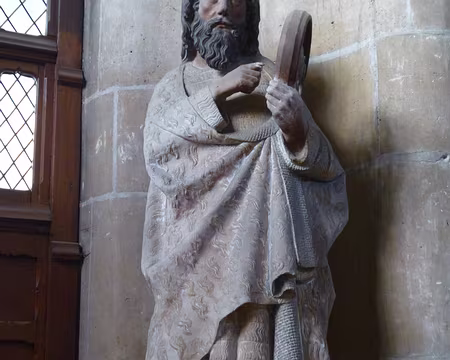 PXL019 Statue en pierre de Jean-Baptiste, XIVè s.