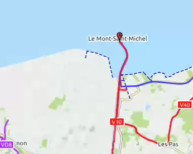 111-cartedimanche Pontorson - Mont Saint-Michel, 10 km