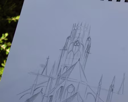 P1040599 Croquis de l'abbatiale