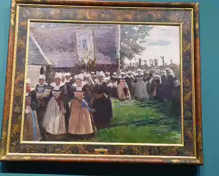 P1100792 Exposition des oeuvres du peintre Joseph-Félix Bouchor (1853-1937) représentant des scènes bretonnes de la vie quotidienne de son époque