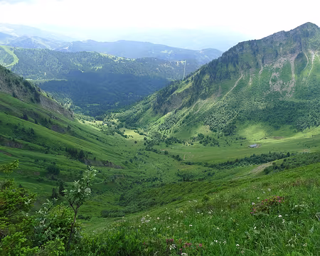 14 En contre-bas, au sud-est, le vallon de Foron.