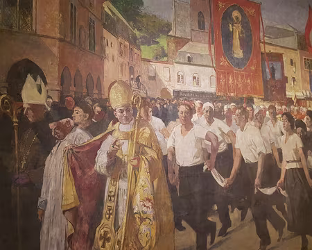 20191102_164003 Dans l'abbatiale, la procession dansante d'Echternach