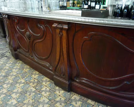 P1120312 bar en acajou de Cuba et dessus en étain