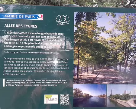 011 l’allée des cygnes, histoire