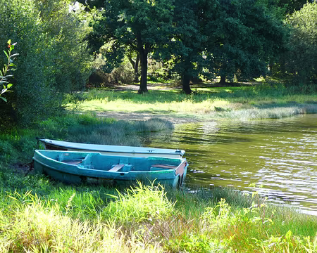 035 Barques au bord du Lac au Duc (Ploërmel)
