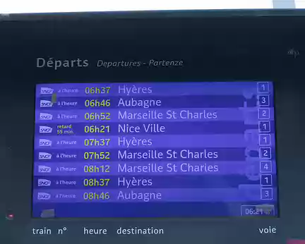 003_4V1A4867 Pas de chance, le train de nuit Paris-Nice récemment remis en service a pris du retard
