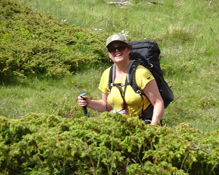 DSC08799 Cécile à l'arrivée au col de Riou