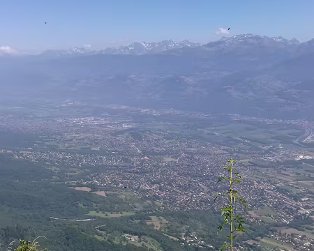 042 Depuis la crête de Saint-Eynard, vue plongeante sur la vallée du Grésivaudan et la région grenobloise