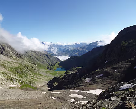 DSC09056 Vue du lac de la Muzelle depuis le col du même nom