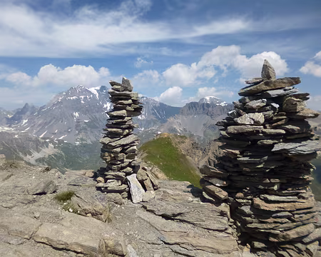 P1130952 La Grande Casse et la Grande Motte depuis la pointe de Lanserlia (alt. 2909 m), point culminant de notre échappée belle en Vanoise.