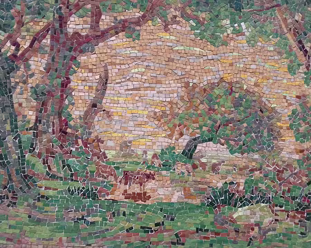 025 Sortie de forêt de Fontainebleau, d’après Théodore Rousseau (1850)