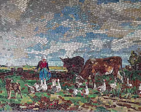 032 La gardeuse d’oies, d’après Constant Troyon (1854)